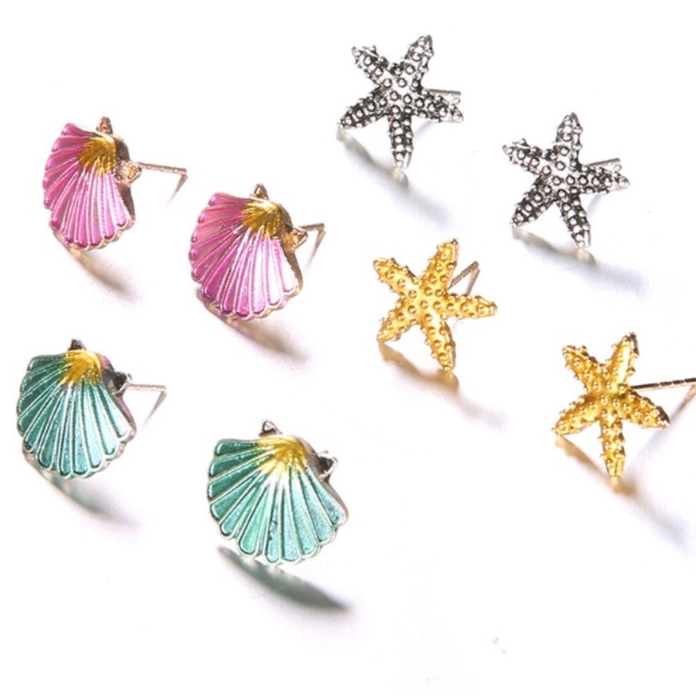 Summertime Shell & Starfish Earrings